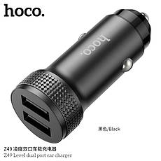 АЗУ авто зарядка HOCO Z49 Level 2USB чорна з двома USB портами для зарядки в автомобілі BF, фото 3
