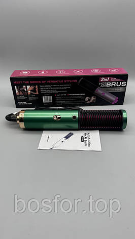 Фен щітка для укладки волосся 2в1 HOT AIR BRUSH DL181 нагрів до 220 градусів BF, фото 1