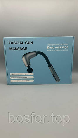 Масажний пістолет FASCIAL GUN U образний з вигнутою ручкою для глибокого масажу м'язів шиї спини плечей BF, фото 1