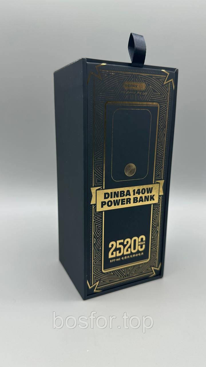 Повербанк REMAX RPP-662 140W 25200mAh для ноутбука з швидкою зарядкою PD QC BF
