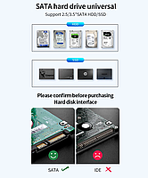 Док станція GODO GDPD07T-U для HDD SSD 2.5" 3.5" SATA III USB3.0 + 2 x USB з функцією клонування, фото 8