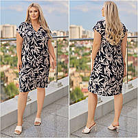 Сукня жіноча літня зі штапеля з принтом рр.50-52, 54-56, 58-60, 62-64, фото 9