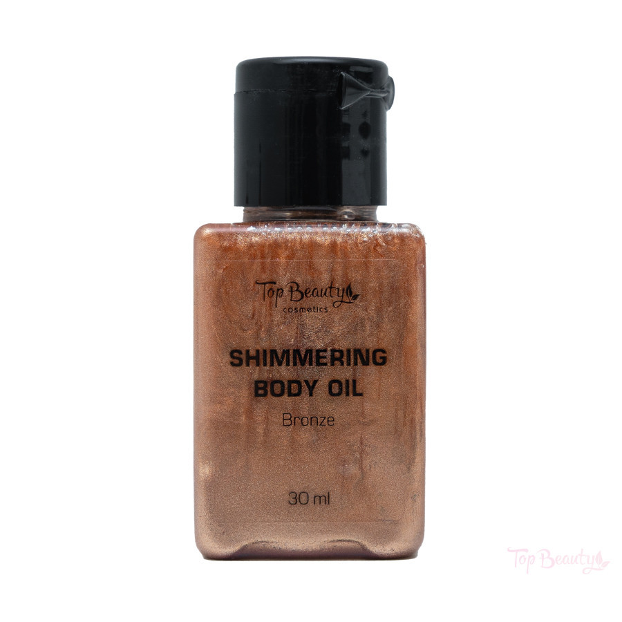 Мерехтлива бронзова олія мигдалю та виноградних кісточок для тіла Bronze Top Beauty 50 мл, фото 1