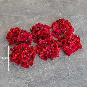 Головка гортензії, червона, 16 см ELISEY