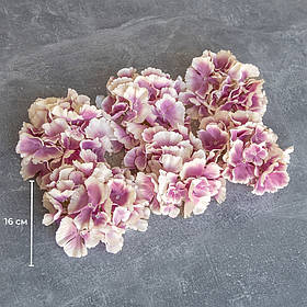 Головка гортензії, кремово-бузкова, 16 см ELISEY