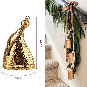 Металевий дзвіночок, золотий, 35 см ELISEY