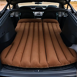 Надувний матрац для авто Icelus в багажник із насосом та акусесуарами коричневий