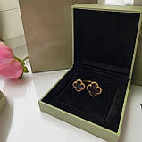 Кільце Van Cleef позолота 18 К/кільце конюшини чорне в лимонному золоті, фото 2
