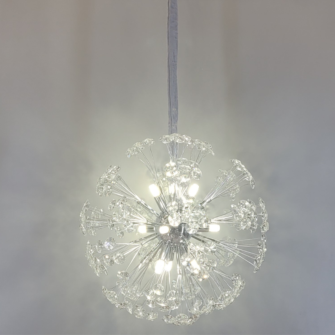 Люстра в спальню Кульбаба Artlight цоколь G9 ламп 9 шт колір Хром 21621/500CH