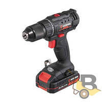 Дриль-шурупокрут акумуляторний 20 В, 0-450/0-1500 об/хв, літій-іон, 2.0 Ач, кейс INTERTOOL WT-0350