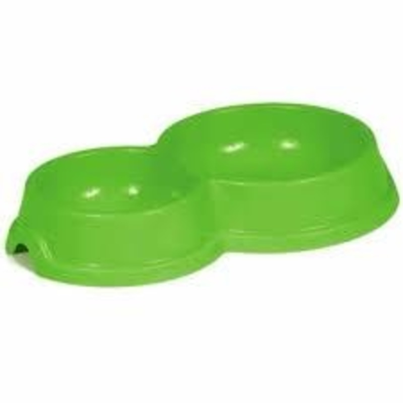 Миска велика подвійна для кішок No1 150 і 270 мл Зелена Природа, фото 1