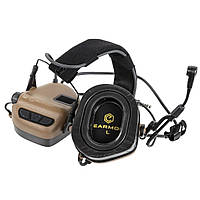 Активні захисні навушники Earmor M32 PLUS койот плюс тактичні шумозаглушуючі