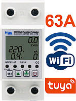 Розумний лічильник електроенергії Tuya WIFI + бар'єр від підвищеної, зниженої напруги, реле захисту від