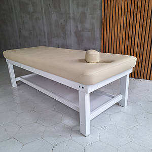 КТ-03 Стаціонарний масажний стіл для салону тайського масажу кушетка з масивним буковим каркасом