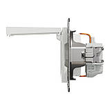 Розетка з заземленням та кришкою Біла без рамки - Asfora EPH3170121, фото 3