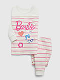 Дитяча піжама Barbie GAP лонгслів та штани 1159836223 (Молочний 2), фото 3