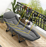 Кемпінгове туристичне ліжко 200х65х30 см до 150 кг Trizand 25380 Польща, фото 3