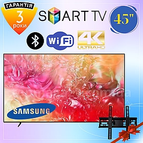 Телевізор Samsung на 45 дюймів Smart Tv плазма самсунг з інтернетом Wi Fi ультратонкий 4K UHD з екраном LCD