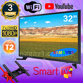 Телевізор Samsung 32 дюйма телик Smart TV самсунг з інтернетом Wi Fi плазма LCD на базі Android Ethernet