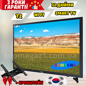 Телевізор Samsung 32" LED Smart TV з вбудованим T2 самсунг tv з WIFI і роз'ємами 2USB/3HDMI Full HD 1080p