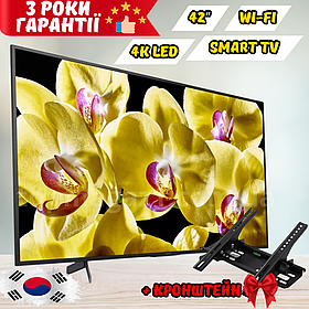 Телевізор Samsung 42 дюйми Смарт ТВ LED-плазма самсунг з Wi Fi телик DVB-T2 з підтримкою MPEG4 FullHD