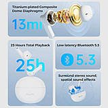 Безпровідні Bluetooth навушники RealFit F2 вкладиші, рожево-червоні, 4 години роботи, Bluetooth 5.3, фото 5