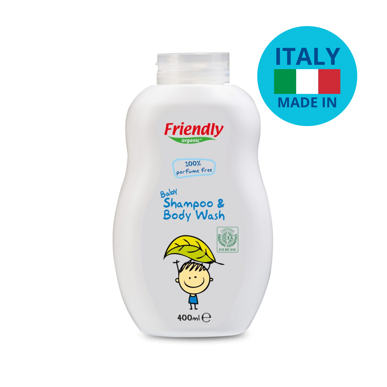 Органічний дитячий шампунь-гель Friendly Organic без запаху 400 мл, фото 1