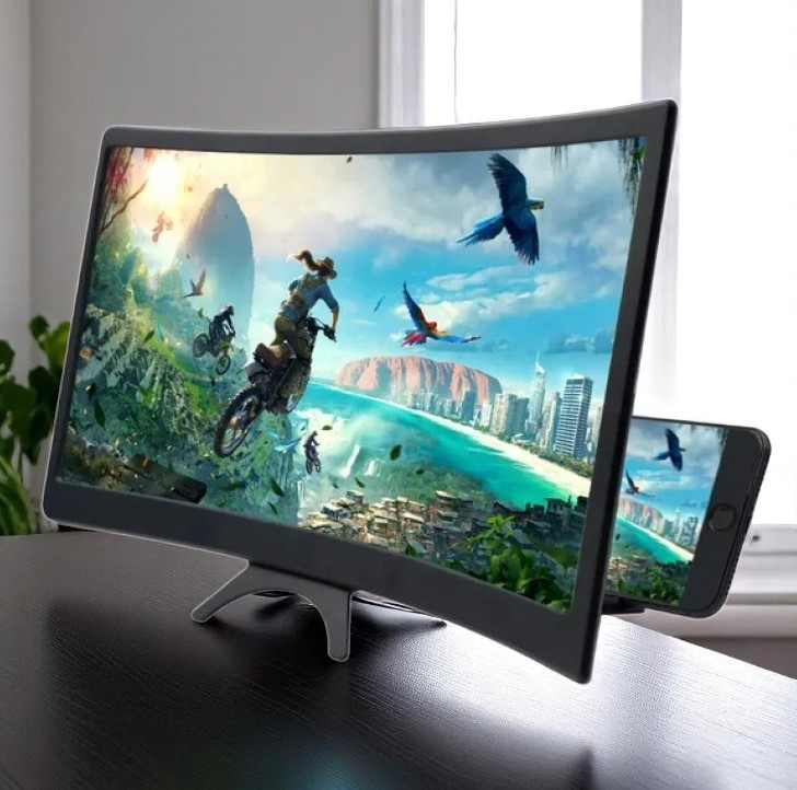 Увеличувач екрана для телефонів TL-20D, складень, 3–4x, для смартфонів 4.5"–7", настільний, фото 1