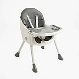 Стільчик для годування Toti FR-14020 2в1, PU шкіра, опускна спинка, знімний столик, 4 колеса, до 30 кг, фото 4