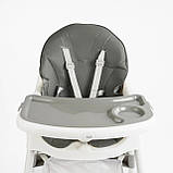 Стільчик для годування Toti FR-14020 2в1, PU шкіра, опускна спинка, знімний столик, 4 колеса, до 30 кг, фото 5