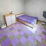 Підлога-пазл плюшевий 30х30х1см Світло-сірий (D) SW-00002080, фото 9