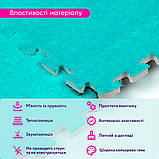 Підлога-пазл плюшевий 30х30х1см М'ятний SW-00002088, фото 4