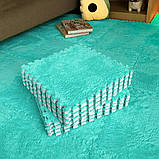 Підлога-пазл плюшевий 30х30х1см М'ятний SW-00002088, фото 8