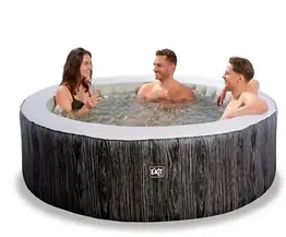 СПА Басейн надувний (гідромасажна ванна) EXIT Deluxe 204 x 65 см темно-сірого кольору