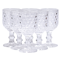 Набір чарок на ніжці 6 шт скляні 50 мл HP-19-107