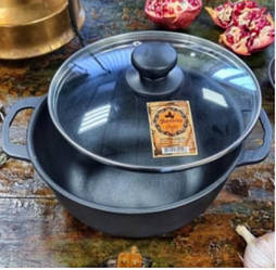 Казан Maysternya зі скляною кришкою 2 л d20 см чавун (T401C3)