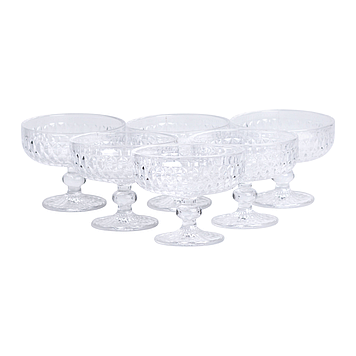 Набір креманок на ніжці 6 шт 300 мл скляні HP-19-106