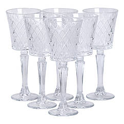 Набір келихів для вина 6 шт 225 мл на високій ніжці HP-19-128