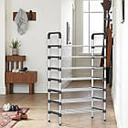 Підлогова полиця для взуття 56х28х113 см на 6 ярусів з простою збіркою, фото 6