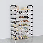 Підлогова полиця для взуття 56х28х113 см на 6 ярусів з простою збіркою, фото 7