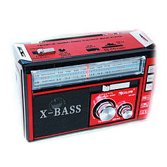 Радіоприймач GOLON RX-381 з USB SD ліхтарем LED вбудований акумулятор mp3 wma