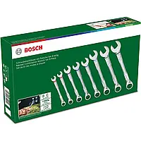 Набор комбинированных ключей с трещоткой Bosch (8 шт.) высокая прочность и износостойкость