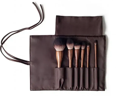 Набір пензлів для макіяжу у шкіряному чохлі Bogenia BG202