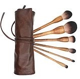 Набір пензлів для макіяжу у шкіряному чохлі Bogenia BG202, фото 3