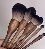 Набір пензлів для макіяжу у шкіряному чохлі Bogenia BG202, фото 4