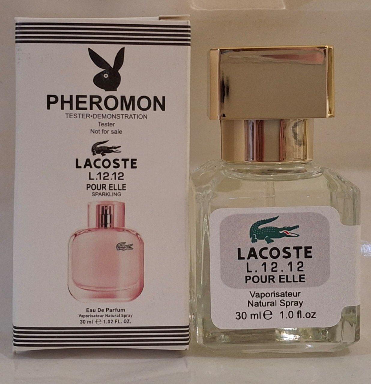 LUX Женский тестер Lacoste Eau De L.12.12 Pour Elle Sparkling (Лакоста Спарклинг) с феромонами 30млБожественный аромат для воздушн, фото 1