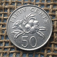 50 центiв 1988 року. Сiнгапур