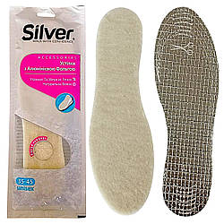 Устілки Silver повсть з алюмінієвою фольгою 35-45 (22.5 - 29.0см) зима, обрізні, для всіх видів взуття