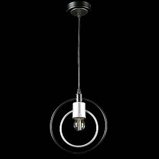 Люстра сучасна підвісна на 1 лампу E27 колір каркаса чорний з хромом VL-L18592/1P