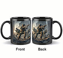 Кофейна кружка з військовим 3Д принтом